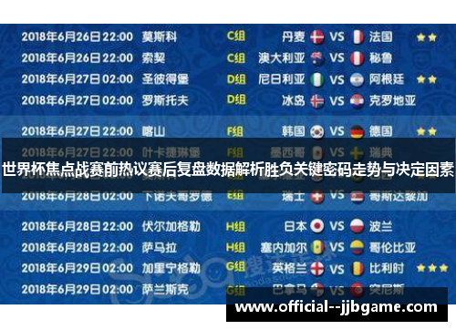 世界杯焦点战赛前热议赛后复盘数据解析胜负关键密码走势与决定因素